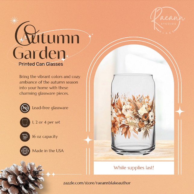 Vasos de Lata Impresos Jardín de Otoño (Subido por el creador)