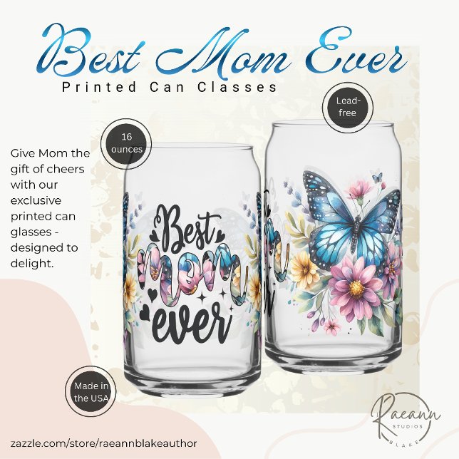 Vasos de lata impresos para el Día de la Madre (Subido por el creador)