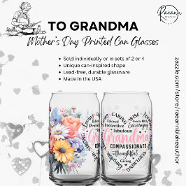 Vasos de lata impresos para el Día de la Madre