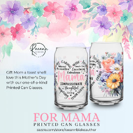 Vasos de lata impresos para el Día de la Madre