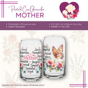 Vasos de lata impresos para el Día de la Madre