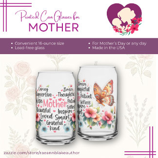 Vasos de lata impresos para el Día de la Madre