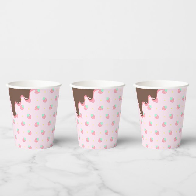VASOS DE PAPEL いちごチョコ柄のかわいい♡ (Multi)
