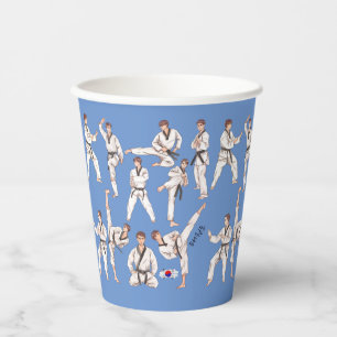 Vasos De Papel 태 권 도 Taekwondo Arte Marcial Coreano