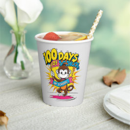 Vasos De Papel 100 días de celebración del Fiesta de monos en la