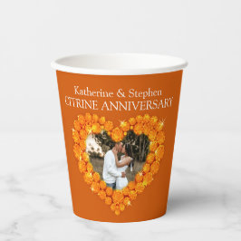 Vasos De Papel 13.ª foto del aniversario del Boda de la citrina