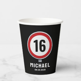 Vasos De Papel 16th Birthday Speed Limit Sign - ANY AGE