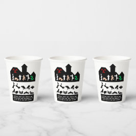 Vasos De Papel 18 imágenes del tangrama de Halloween