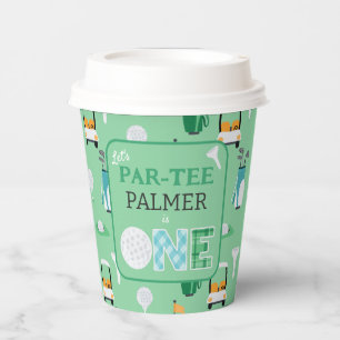 Vasos De Papel 1.ᵉʳ Cumpleaños Vamos Fiesta de Golf Par-tee