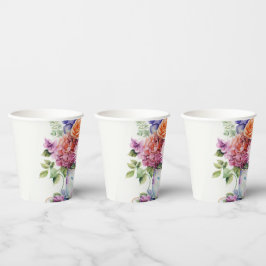 Vasos De Papel 1 tazas de flor