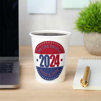 Vasos De Papel 2024 Rojo y Azul Nosotros El Pueblo