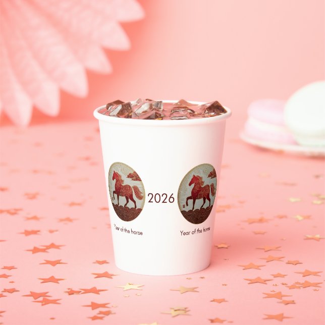 Vasos De Papel 2026 Year of the Horse – Lunar New Year Art (in situ)