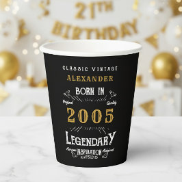 Vasos De Papel 21st Birthday 2005 Legendary Retro