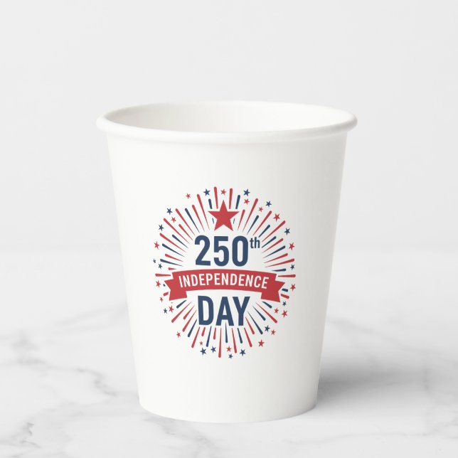 Vasos De Papel 250º Día de la Independencia (Anverso)
