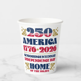 Vasos De Papel 250.ª copa de papel del Día de la Independencia de