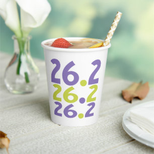 Vasos De Papel 26.2 Marathon Runner