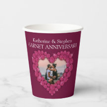 2.ª foto roja del aniversario del Boda Garnet