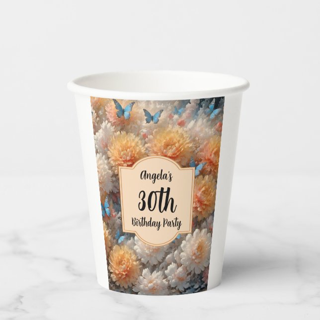 Vasos De Papel 30.º Fiesta de cumpleaños (Anverso)
