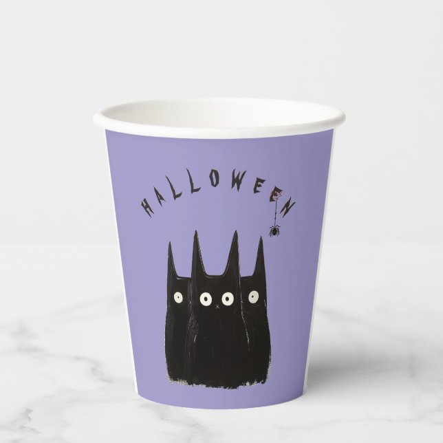 Vasos De Papel 3 сats and Halloween, personalized (Anverso)