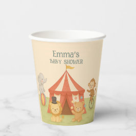 Vasos De Papel 3 Ring Circus Baby Shower