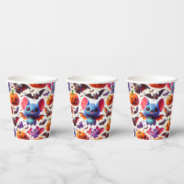 Vasos De Papel 3D cute bats halloween