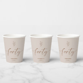 Vasos De Papel 40.º Boho Elegante Minimal