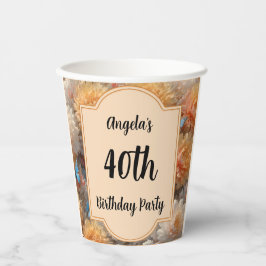 Vasos De Papel 40.º Fiesta de cumpleaños