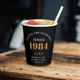 Vasos De Papel 40.º Nombramiento de cumpleaños 1984 Moda elegante