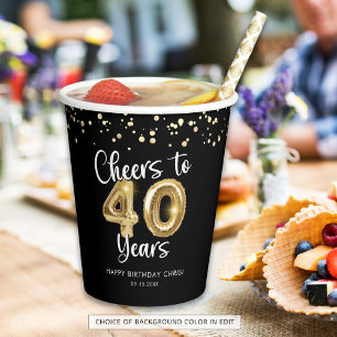Vasos De Papel 40 años de alegría por el oro negro de 40 años