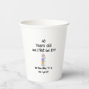 Vasos De Papel 40 años de edad y todavía lo tengo