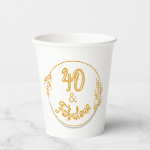 Vasos De Papel 40 y fabuloso