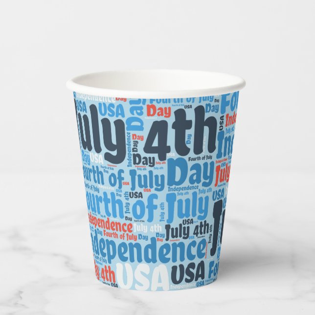 Vasos De Papel 4 de julio (Anverso)