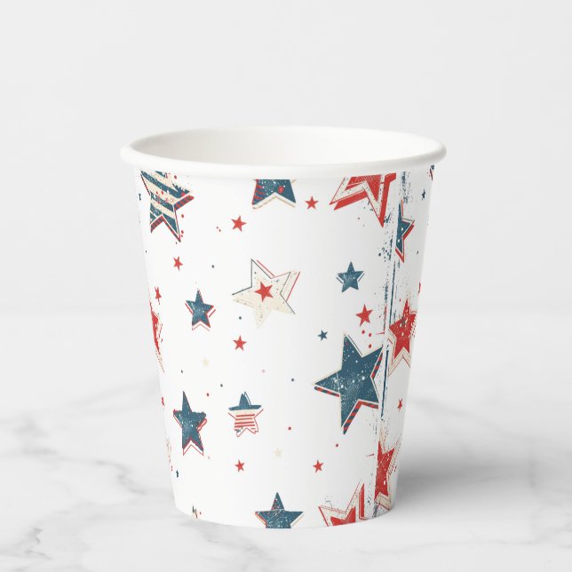 Vasos De Papel 4 de julio, Día de la Independencia Americana (Anverso)
