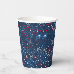 Vasos De Papel 4 de julio Fuegos artificiales
