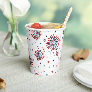Vasos De Papel 4 de julio, primer cumpleaños