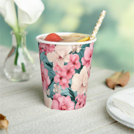 Vasos De Papel #4 Patrón floral