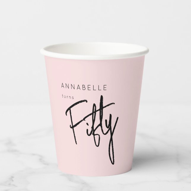 Vasos De Papel 50.ª fiesta de 50 años (Anverso)