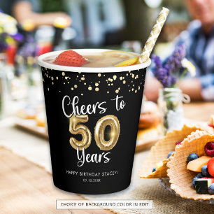 Vasos De Papel 50 años de celebración del Oro Negro a 50 años