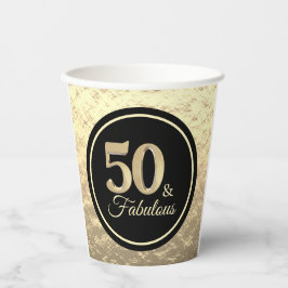 Vasos De Papel 50 y fabuloso oro clásico