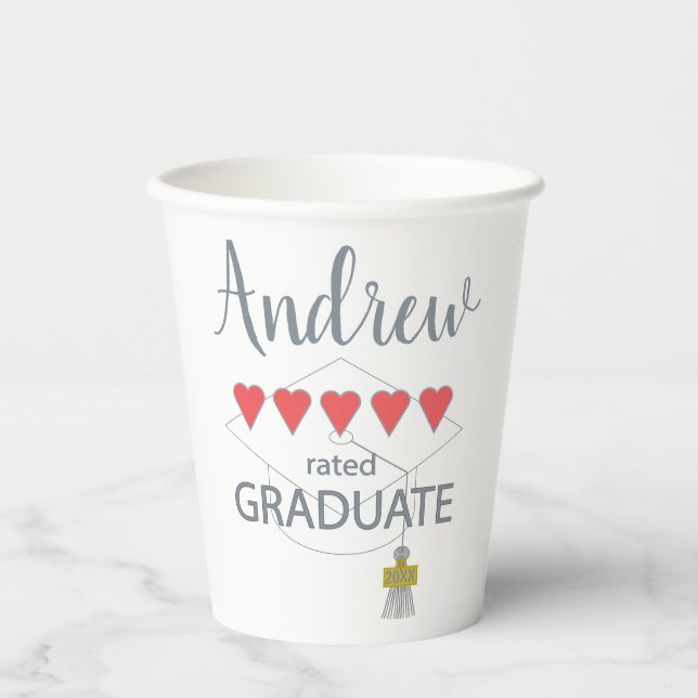 Vasos De Papel 5 Graduado De Carácter Cardíaco (Anverso)