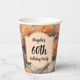 Vasos De Papel 60.ª fiesta de cumpleaños