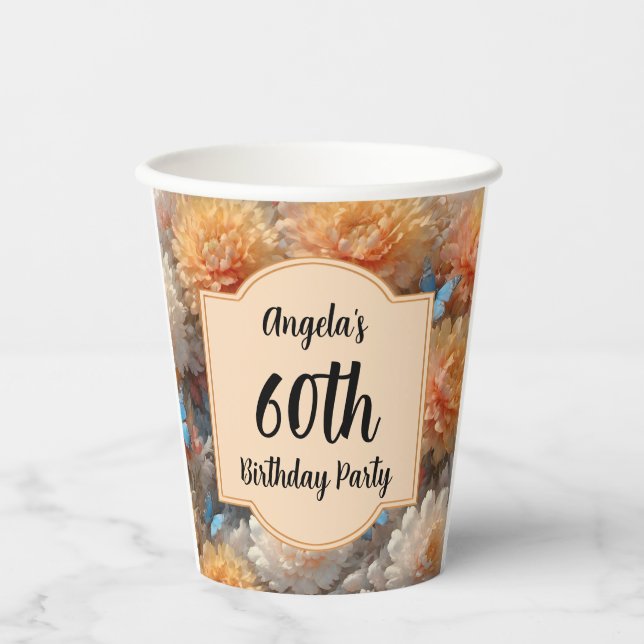 Vasos De Papel 60.ª fiesta de cumpleaños (Anverso)