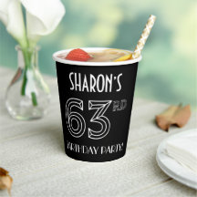 63.ª Fiesta de Cumpleaños: Estilo Art Deco + Nombr