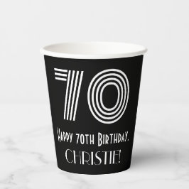 Vasos De Papel 70 Aniversario — Aspecto inspirado en el Art Deco 