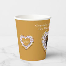 75.º aniversario de bodas foto oro y diamantes