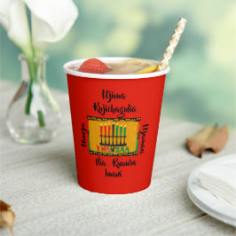 Vasos De Papel 7 Principios de las velas de Kwanzaa