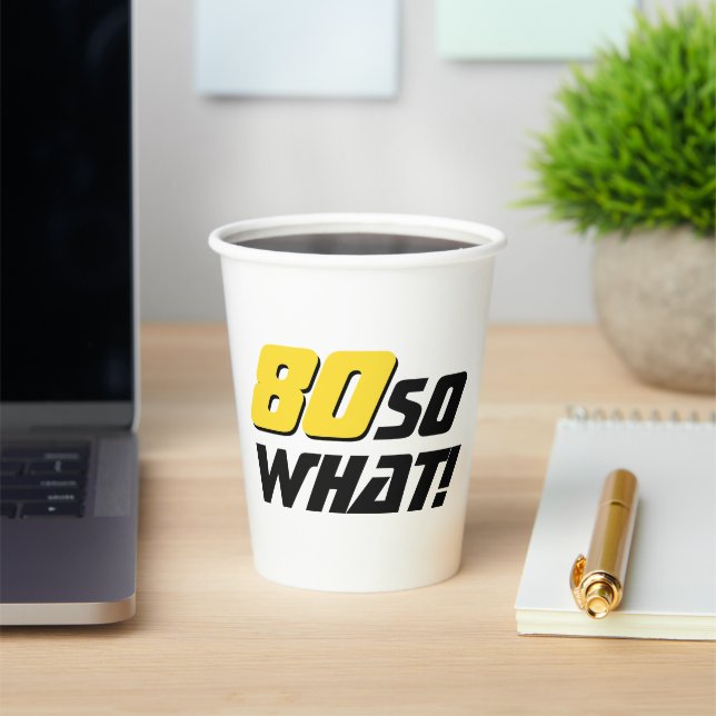 Vasos De Papel 80 Así que qué graciosa cita 80 cumpleaños (in situ)