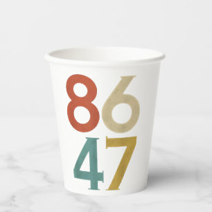 Vasos De Papel 86 47 Trump Retro de Guay contra Trump