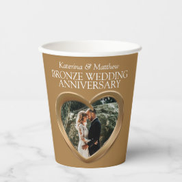 Vasos De Papel 8.ª foto del aniversario del Boda de Bronce