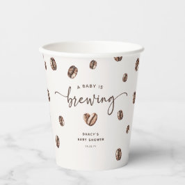 Vasos De Papel 'a Baby is Brewing' Coffee Baby Shower